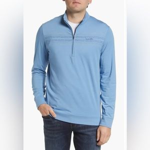 Travis Mathew Heritage Stretch Cotton Blend Half Zip Pullover
